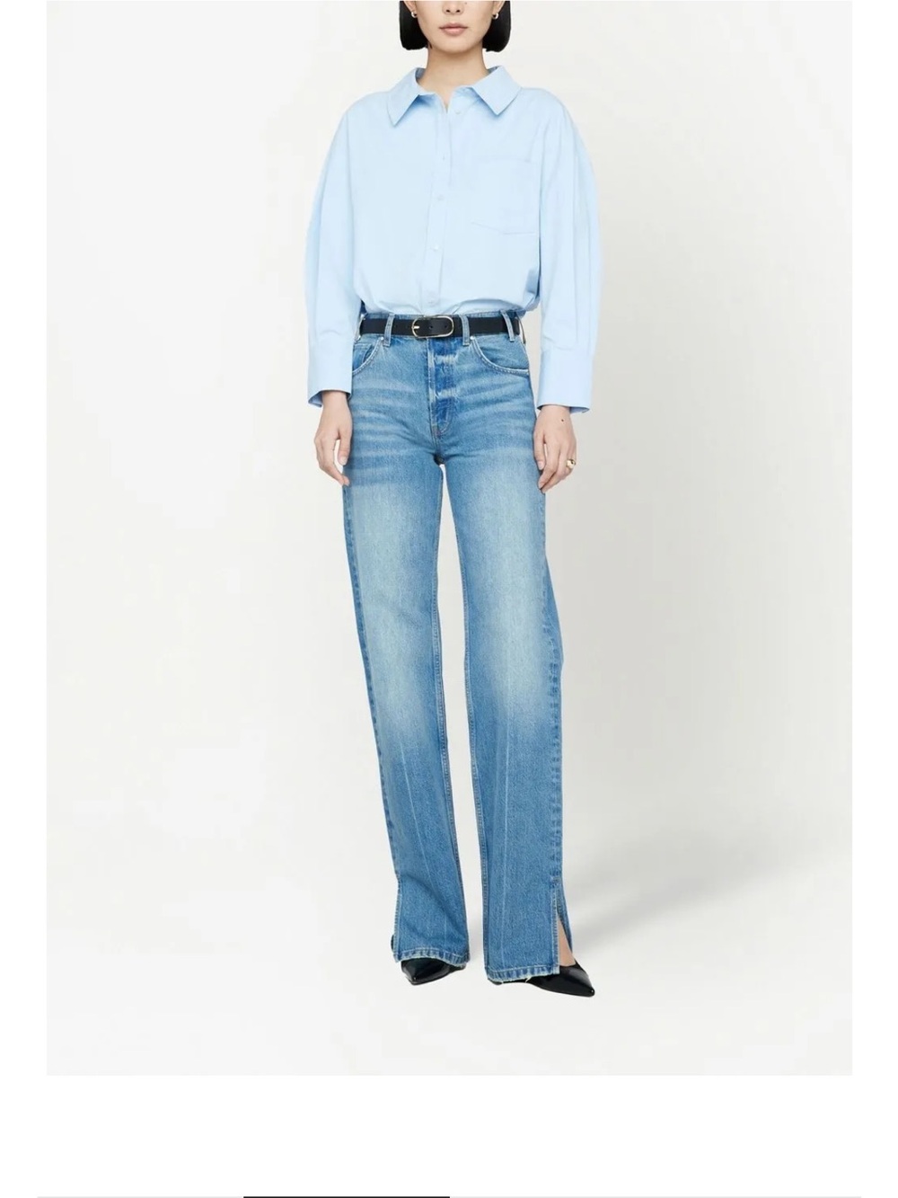 Anine Bing Roy Jeans in Blue Denim - Picture 2 of 14